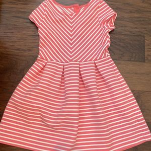 Gymboree size 8, coral and white dress